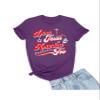 5X-Large Purple Mens Distressed Loves Jesus & America Too USA July 4th T-Shirt view 1