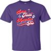 5X-Large Purple Mens Distressed Loves Jesus & America Too USA July 4th T-Shirt view 2