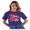 5X-Large Purple Mens Distressed Loves Jesus & America Too USA July 4th T-Shirt view 3