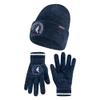 Ultra Game NBA Official Men's Super Soft Winter Beanie Knit Hat with Extra Warm Touch Screen Gloves, Minnesota Timberwolves, Team Color, 1SIZE view 1