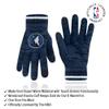 Ultra Game NBA Official Men's Super Soft Winter Beanie Knit Hat with Extra Warm Touch Screen Gloves, Minnesota Timberwolves, Team Color, 1SIZE view 3