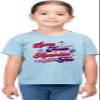 4T Light Blue Toddler Distressed Loves Jesus & America Too USA July 4th Toddler T-Shirt
