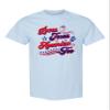 3T Light Blue Toddler Distressed Loves Jesus & America Too USA July 4th Toddler T-Shirt view 3