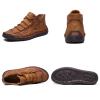 didopery Mens Hand Stitching Leather Lace Up Ankle Boots Casual Vintage Non Slip Flats Arch Support Loafers for Hiking Walking Driving Chukka Boots (Blue,9.5) view 4
