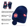 Ultra Game Youth NBA Official Super Soft Winter Beanie Knit Hat with Extra Warm Touch Screen Gloves, Detroit Pistons, Team Color, 1 Size view 4