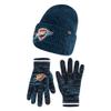 Ultra Game Youth NBA Official Super Soft Winter Beanie Knit Hat with Extra Warm Touch Screen Gloves, Oklahoma City Thunder, Team Color, 1 Size view 1