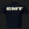 EMT Polo in Navy with Yellow/Reflective Logos on Left Chest and Back, Easy Care Polo in Pique Fabric. view 4