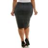 Zac & Rachel Women's Pull On Compression Ponte Skirt with Pintucking and Front Seam, Grey/Black Scratch Plaid, XL view 3