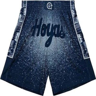 Mitchell & Ness Georgetown University 1995 Men's Swingman Shorts (US, Alpha, X-Large, Regular, Regular, Gradient Blue)