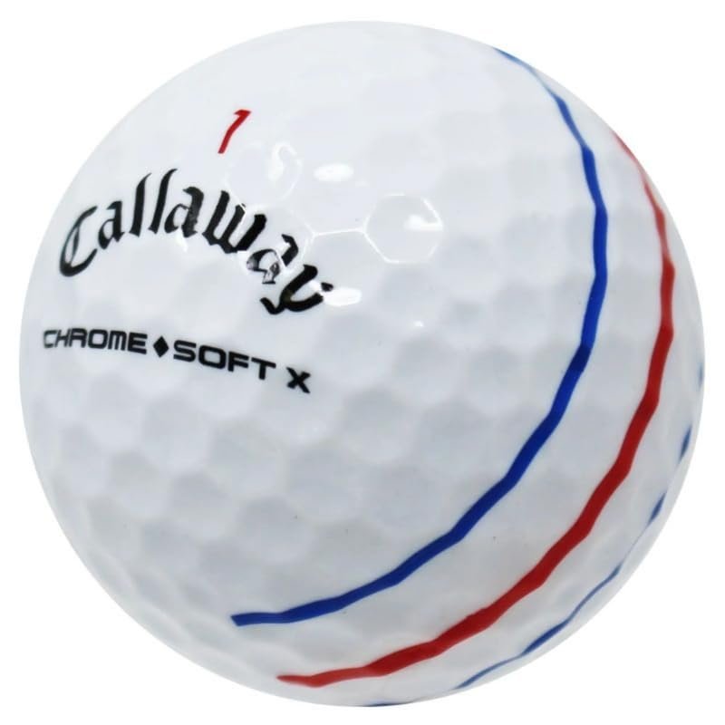 LostGolfBalls - 24 Recycled & Used Chrome Soft X LS Golf Balls for Callaway Golf Balls, Good Condition, AAA Quality for Callaway Golf Balls, White