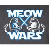 5X-Large Heather Black Mens Meow Wars Funny Cat Light Saber Battle T-Shirt view 4