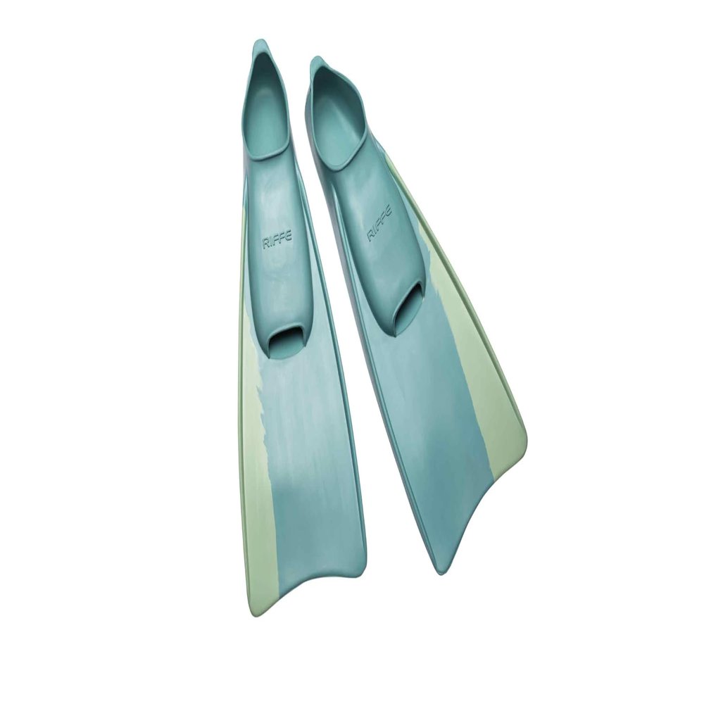 Riffe Kicks Rubber Swim Fins (Blue Mint, 43/44 (10-11))