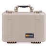 ColorCase Pelican 1500 Case Desert Tan - Medium Size Waterproof Case with Mesh Lid Organizer Only - Desert Tan Handles & Latches view 2