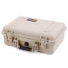ColorCase Pelican 1500 Case Desert Tan - Medium Size Waterproof Case with Mesh Lid Organizer Only - Desert Tan Handles & Latches view 3