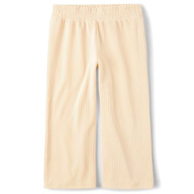 The Children's Place,Girls,Pull On Active Wide Leg Pants,Frappe Velour Rib,X-Small