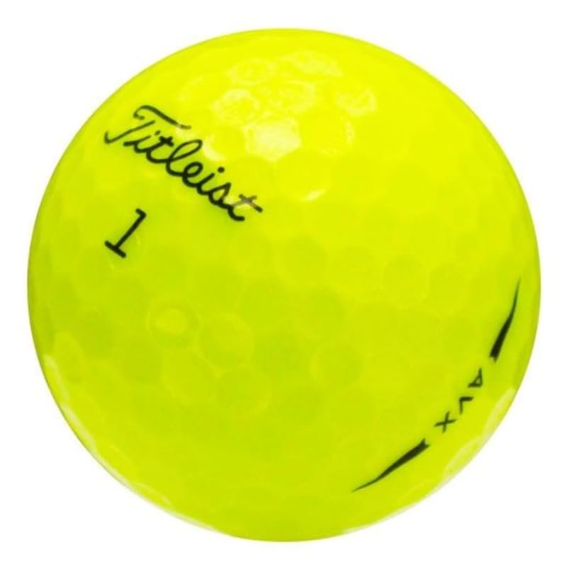 LostGolfBalls - 36 Titleist AVX Yellow Golf Balls, Good Condition, AAA Quality Recycled & Used Golf Balls, Yellow