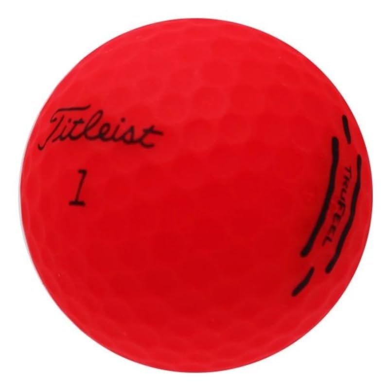 LostGolfBalls - 500 Titleist Trufeel Matte Red Golf Balls in Pristine Condition, Recycled Used Golf Balls, AAAAAA Quality, Tru Feel Matte, Red
