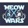3X-Large Navy Blue Mens Meow Wars Funny Cat Light Saber Battle T-Shirt view 4