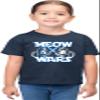 4T Navy Toddler Meow Wars Funny Cat Light Saber Battle Toddler T-Shirt view 2