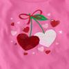 The Children's Place,Girls,Long Sleeve Graphic Top with Back Detail,Cherry Hearts,Small view 2