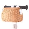 ZHIZHOUNEY Bicycles Wicker Basket Front Handlebars Basket with Belt and Lid Wovens Bikes Basket for Kids Bikes Scooter view 1