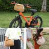 ZHIZHOUNEY Bicycles Wicker Basket Front Handlebars Basket with Belt and Lid Wovens Bikes Basket for Kids Bikes Scooter view 4