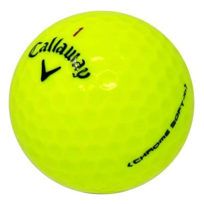 LostGolfBalls.com LostGolfBalls - 36 Recycled & Used Chrome Soft X Yellow Golf Balls for Callaway Golf Balls, Mint Condition, AAAAA Quality, 1.68 inches, 36 Count