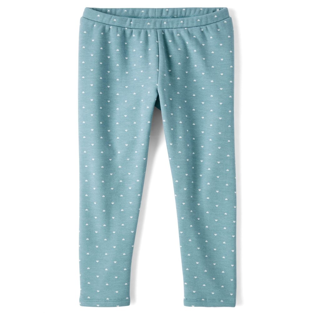The Children's Place,Girls,Assorted Everyday Cozy Lined Leggings,Blue Dot,XX-Large