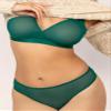 Smart & Sexy Women's Lace Trim & Mesh Panty Sexy Thongs & Cheeky Bikinis 2 Pack Aventurine/Black Hue L view 2