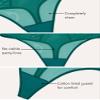Smart & Sexy Women's Lace Trim & Mesh Panty Sexy Thongs & Cheeky Bikinis 2 Pack Aventurine/Black Hue L view 3