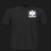 EMS Polo in Gray with White/Reflective Logos on Left Chest and Back, Easy Care Polo in Pique Fabric. view 3