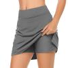 Generic Womens Tennis Skorts with Shorts Built in High Waist Athletic Skirts Lightweight Comfy Skorts Trendy Summer Clothes faldas deportivas para mujer Dark Gray L view 1