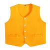 Fldy Womens Mens Button Vest Adult Volunteer Activity Vest Waistcoat Unisex Waiter Bartender Work Uniform Clerk Workwear Yellow XX-Large view 1
