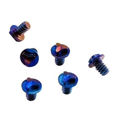 6PCS Titanium Triangle Screws Fit for Microtech Combat Troodon, Toasted Blue CNC Screw DIY Replacement Accessory