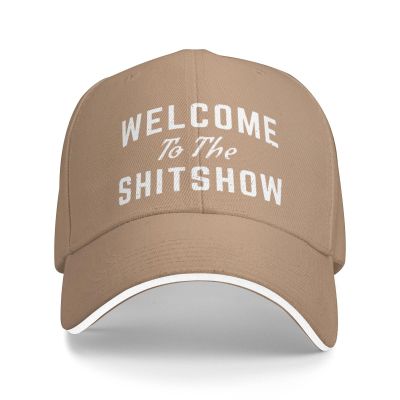 Welcome to The Shitshow Baseball Cap Men Trucker Hat Gift Women Dad Hat Sun Hat Adjustable Ponytail Hat Natural