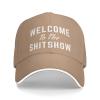 Welcome to The Shitshow Baseball Cap Men Trucker Hat Gift Women Dad Hat Sun Hat Adjustable Ponytail Hat Natural view 1