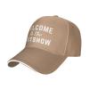 Welcome to The Shitshow Baseball Cap Men Trucker Hat Gift Women Dad Hat Sun Hat Adjustable Ponytail Hat Natural view 2