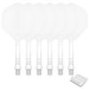 CyeeLife 6pcs Molded Dart Flights and Shafts,one Piece Integrated Accessory CF02A White-S