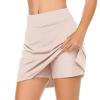 Generic Womens Tennis Skorts with Shorts Built in High Waist Athletic Skirts Lightweight Comfy Skorts Trendy Summer Clothes trendy womens clothes Khaki L view 1