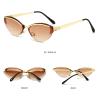 helena Fashion Cute Small Oval Tinted Sunglasses Unique Cool punk Sunglasses Women Trendy Cat eye Outdoor Sunglass S65 (tea) view 2