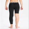 DEVOROPA Youth Boys One Leg Compression Pants for Basketball 3-Pack 3/4 Leggings Sports Tights Kids Athletic Soccer Base Layer Black/Black/White L view 4