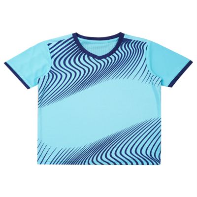 Jugaoge Kids Boys Striped Soccer Jersey Quick Dry Football Training Uniform Tops Active Performance Shirts B Sky Blue 5-6 Years