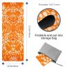 lcndlsoe Hot Yoga Mat Towel, Anti-Slip, Foldable, 73x27 Inch, Perfect for Home Fitness, Pilates, Outdoor Yoga, includes Storage Pouch, Orange Tie Dye view 4