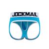 JOCKMAIL 2PCS/Pack Mens Open Back Briefs Bottomless Underwear Low Waist Mens Assless Men's Backless Briefs (US, Alpha, X-Large, Regular, Regular, Blue + White) view 4