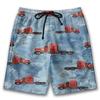 Red Truck Mens Swim Trunks - Map Hawaiian Mens Shorts - Summer Drawstring Beachwear Shorts Series 90 Size L view 1