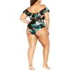 City Chic Women's Plus Size Ingrid Ruffle Print 1 Piece, 18 view 2
