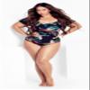 City Chic Women's Plus Size Ingrid Ruffle Print 1 Piece, 18 view 3
