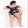 City Chic Women's Plus Size Ingrid Ruffle Print 1 Piece, 18 view 4