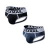 JOCKMAIL 2PCS/Pack Mens Open Back Briefs Bottomless Underwear Low Waist Mens Assless Men's Backless Briefs (US, Alpha, Medium, Regular, Regular, Gray+Black) view 1