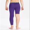 DEVOROPA Youth Boys One Leg Compression Pants for Basketball 3/4 Leggings Sports Tights Kids Athletic Soccer Base Layer Purple XS view 3